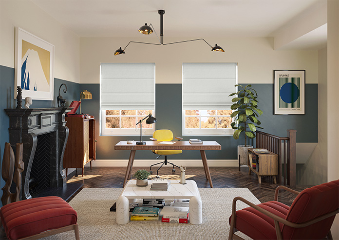 Melrose (Blackout), Soft White - Roman Blind - Image 8